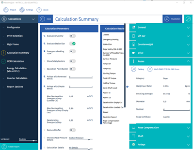 WITTEC - calculation summary